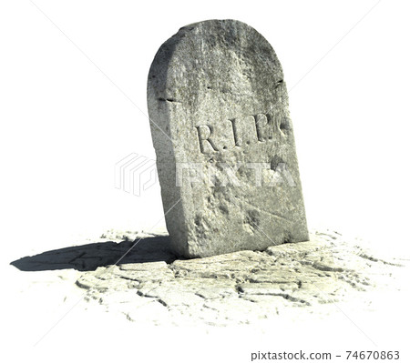 gravestone on the white background gravestone on the white background 74670863