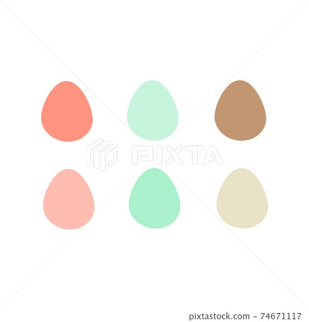 Decorated Easter eggs on white background Decorated Easter eggs on white background 74671117