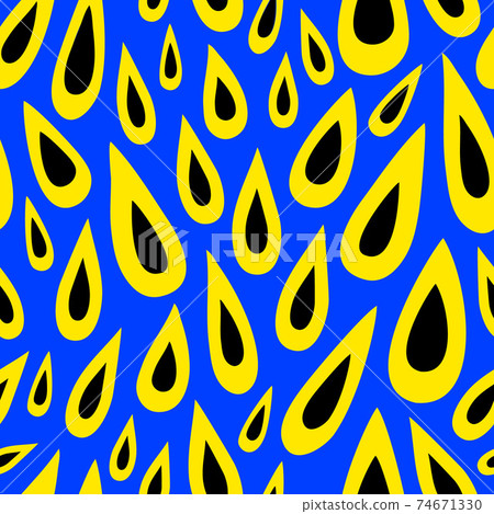 pattern with yellow drops on a blue background pattern with yellow drops on a blue background 74671330