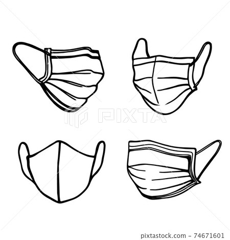 set of medical masks. vector illustration set of medical masks. vector illustration 74671601