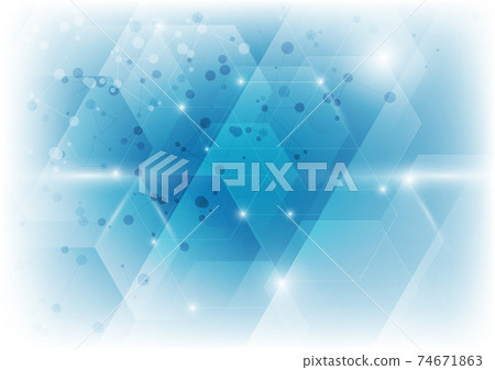 Abstract white and blue hexagon pattern... - Stock Illustration ...