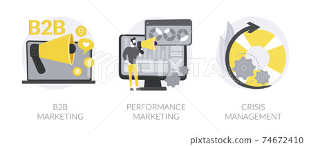 Advertising and consulting abstract concept vector illustrations. 74672410