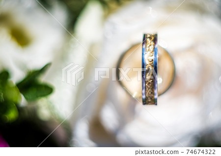 Wedding rings macro photography Wedding rings macro photography 74674322