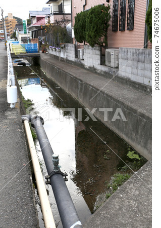 Sewage canal drainage canal 74675006