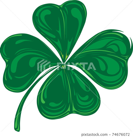 Vector illustration of St. Patricks day green lucky clover leaf Vector illustration of St. Patricks day green lucky clover leaf 74676072