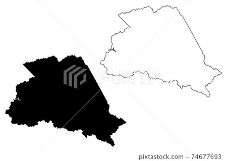Wyoming County, State of West Virginia (U.S. county, United States of America, USA, U.S., US) map vector illustration, scribble sketch Wyoming map 74677693