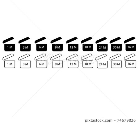 period after opening sign. PAO symbols. expiration period icon on white background. flat style.  74679826