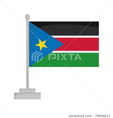 National flag of South Sudan Vector Illustration 74680813