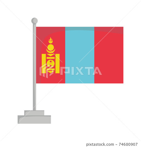 National flag of Mongolia Vector Illustration 74680907