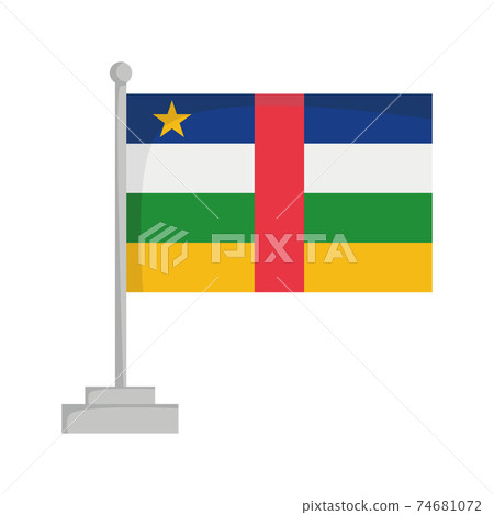 National flag of Central African Republic Vector Illustration 74681072