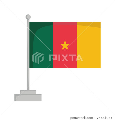 National flag of Cameroon Vector Illustration 74681073
