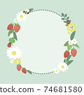 Illustration of flower frame 74681580