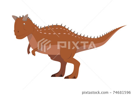 Carnotaurus vector illustration isolated in white background. Dinosaurs Collection. 74681596