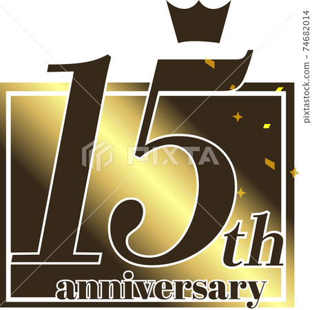 Gold Anniversary Emblem Logo with Crown 15th Anniversary Gold Anniversary Emblem Logo with Crown 15th Anniversary 74682014