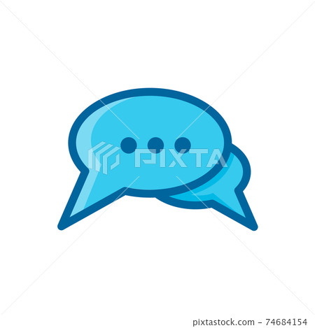 bubble speech messenger icon vector illustration isolated on white background 74684154