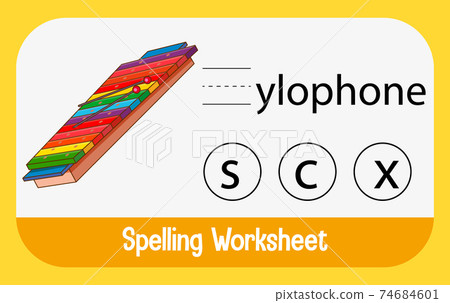 Find missing letter with xylophone 74684601