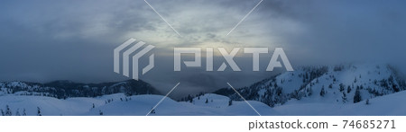 Panoramic View of Canadian Nature Landscape 74685271