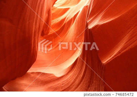 Antelope Canyon, an American World Heritage Site created by the valley Antelope Canyon, an American World Heritage Site created by the valley 74685472
