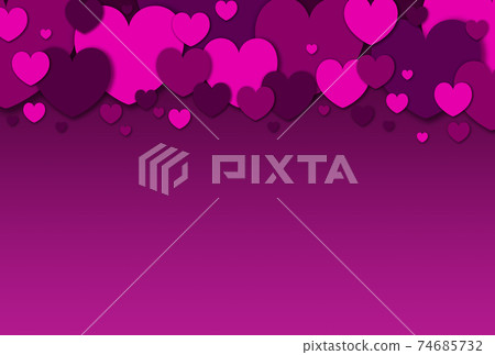 母親節材料散發著大，小粉紅心的框架，側面還有其他顏色。 74685732