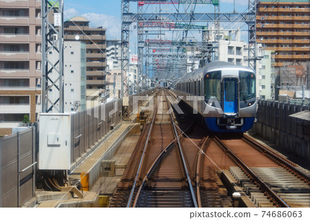 西日本鐵路的火車窗口視圖 西日本鐵路的火車窗口視圖 74686063