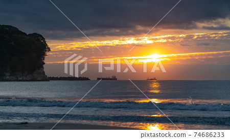 Cape Ryugu Iwama Beach Sunrise Cape Ryugu Iwama Beach Sunrise 74686233