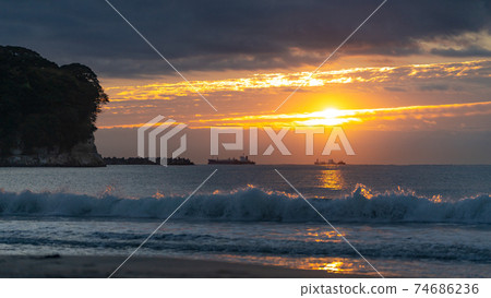 Cape Ryugu Iwama Beach Sunrise Cape Ryugu Iwama Beach Sunrise 74686236