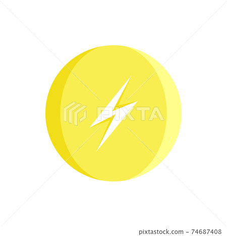 lightning storm icon isolated on white background lightning storm icon isolated on white background 74687408