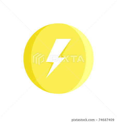 lightning storm icon isolated on white background 74687409