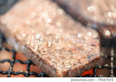 Domestic Marbled Beef Steak Charcoal Grilled with Shichirin (Binchotan) Domestic Marbled Beef Steak Charcoal Grilled with Shichirin (Binchotan) 74687659