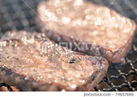 Domestic Marbled Beef Steak Charcoal Grilled with Shichirin (Binchotan) Domestic Marbled Beef Steak Charcoal Grilled with Shichirin (Binchotan) 74687666