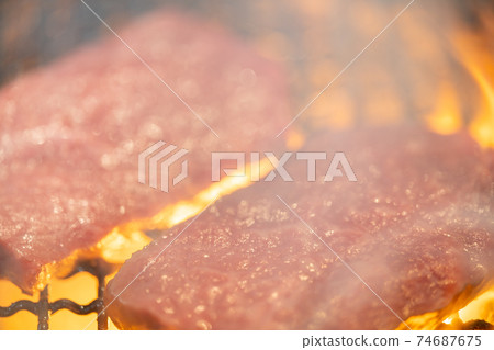 Domestic Marbled Beef Steak Charcoal Grilled with Shichirin (Binchotan) Domestic Marbled Beef Steak Charcoal Grilled with Shichirin (Binchotan) 74687675