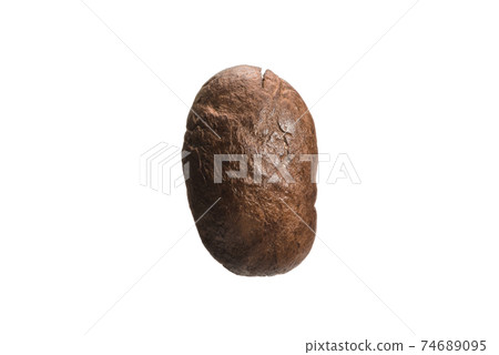 Roasted coffee beans isolated on white background 74689095
