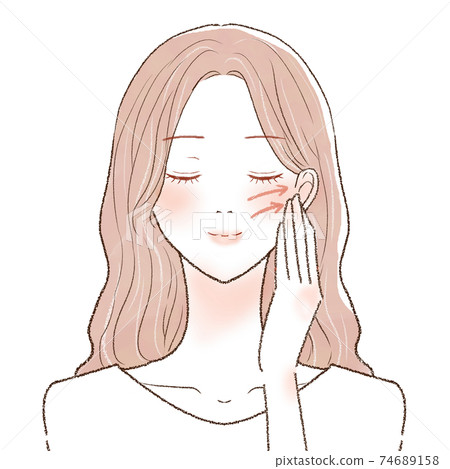 女人舉起她的臉 女人舉起她的臉 74689158