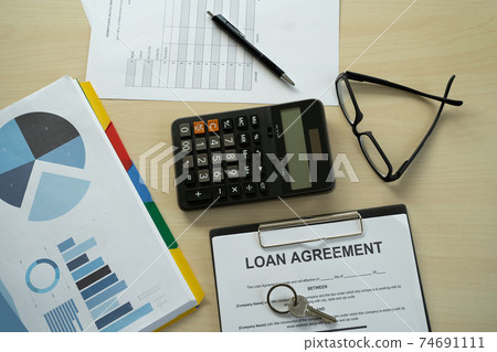 LOAN Business and finance Business loan agreement real estate, home loan and investments 74691111