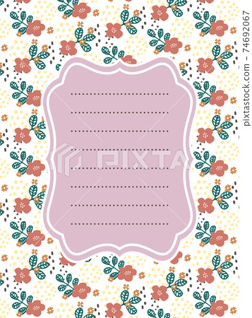 Girly floral letter frame - Stock Illustration [74692067] - PIXTA
