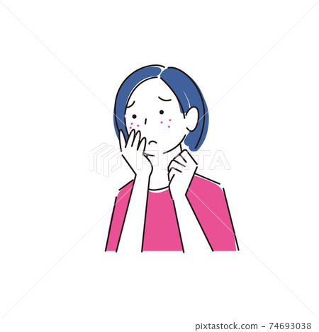 A woman who has become rough due to wearing a... - Stock Illustration ...