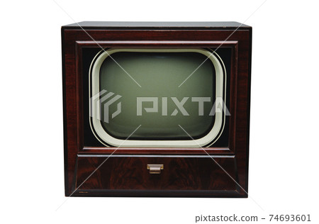 The old TV on the isolated white background The old TV on the isolated white background 74693601