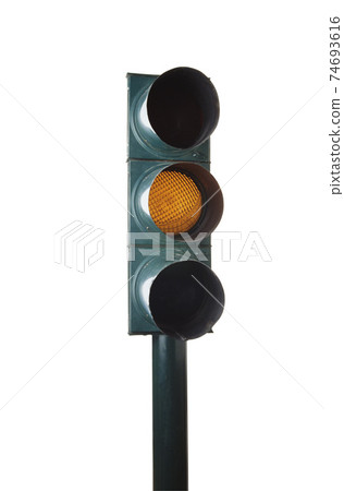 Traffic light shows red light. Traffic light shows red light. 74693616