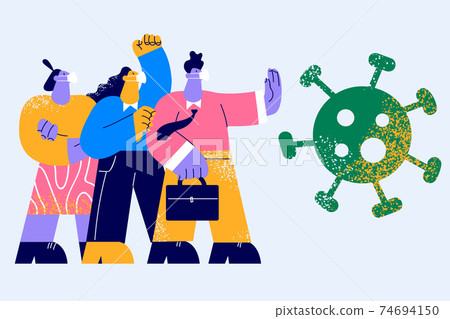 Stop Coronavirus and financial crisis concept - Stock Illustration ...