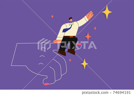 Helping hand, success, business development concept 74694191