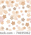 Seamless Floral Pattern of skintones flowers vector illustration 74695062