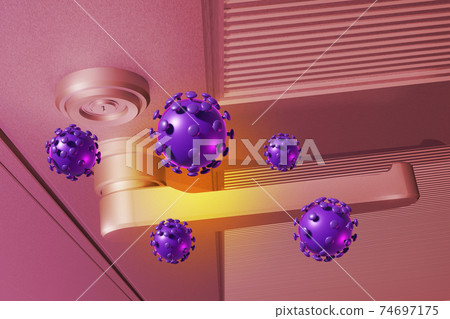 Hygiene arousal image (aluminum door / 3DCG) 74697175