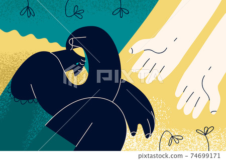 Depression, helping hand, grief concept Depression, helping hand, grief concept 74699171