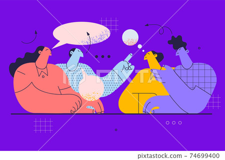 Negotiations, brainstorm, office work concept 74699400