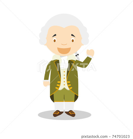 Immanuel Kant cartoon character. Vector Illustration. Kids History Collection. 74701023