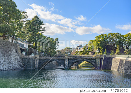 Cityscape: Double bridge and Fushimi turret seen from Kokyogaien, Chiyoda-ku, Tokyo 74701052