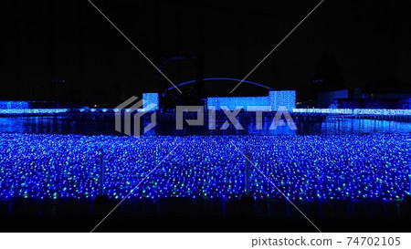 讀賣樂園的藍色浪漫燈飾 74702105