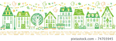 Cityscape of green house Cityscape of green house 74703945