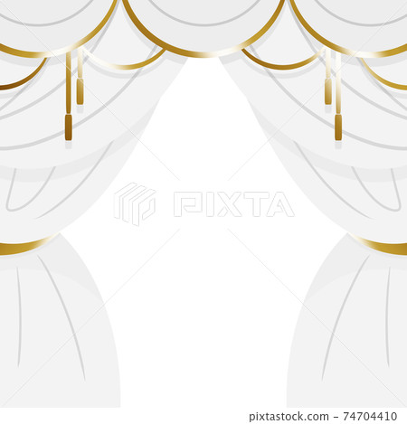 Luxury curtain frame square white 74704410