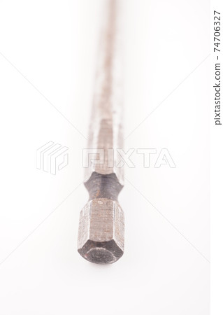 metal drill on a white background metal drill on a white background 74706327